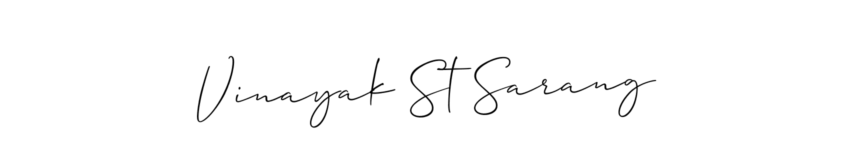 Check out images of Autograph of Vinayak St Sarang name. Actor Vinayak St Sarang Signature Style. Allison_Script is a professional sign style online. Vinayak St Sarang signature style 2 images and pictures png