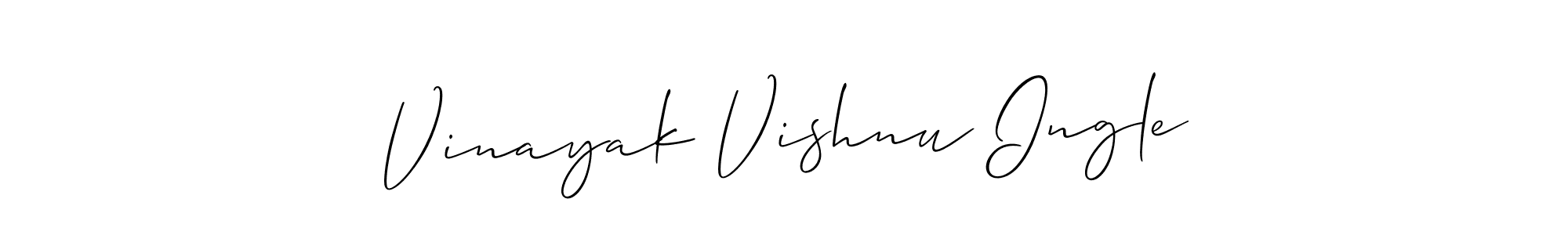 How to Draw Vinayak Vishnu Ingle signature style? Allison_Script is a latest design signature styles for name Vinayak Vishnu Ingle. Vinayak Vishnu Ingle signature style 2 images and pictures png