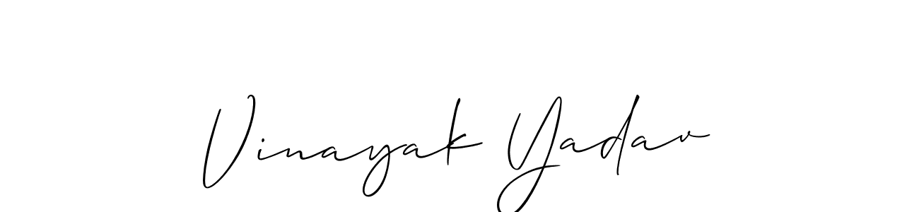 Vinayak Yadav stylish signature style. Best Handwritten Sign (Allison_Script) for my name. Handwritten Signature Collection Ideas for my name Vinayak Yadav. Vinayak Yadav signature style 2 images and pictures png