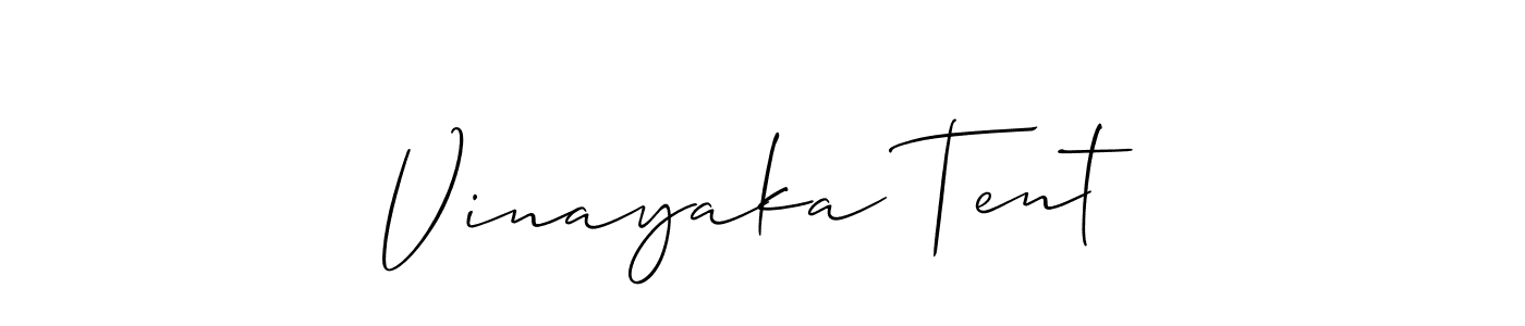 Also You can easily find your signature by using the search form. We will create Vinayaka Tent  name handwritten signature images for you free of cost using Allison_Script sign style. Vinayaka Tent  signature style 2 images and pictures png