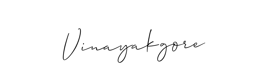 Also we have Vinayakgore name is the best signature style. Create professional handwritten signature collection using Allison_Script autograph style. Vinayakgore signature style 2 images and pictures png