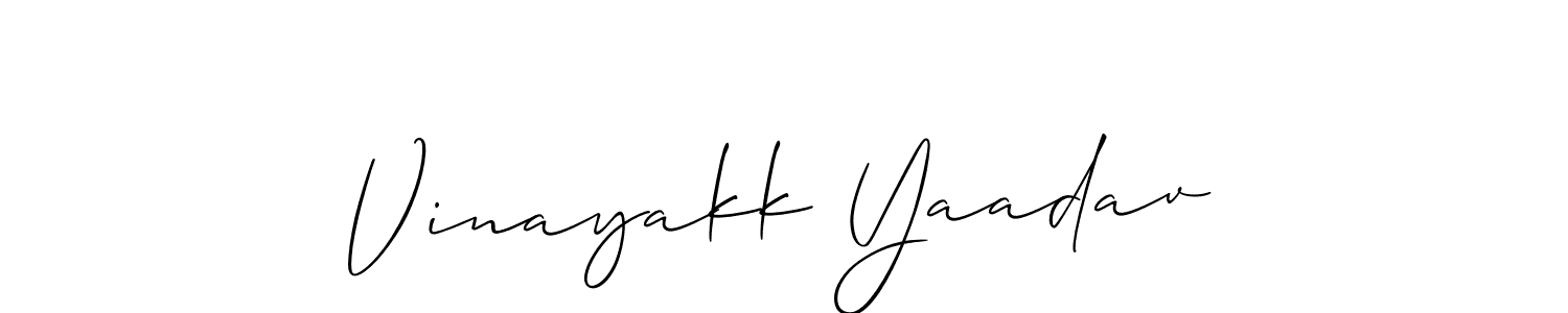 Make a short Vinayakk Yaadav signature style. Manage your documents anywhere anytime using Allison_Script. Create and add eSignatures, submit forms, share and send files easily. Vinayakk Yaadav signature style 2 images and pictures png