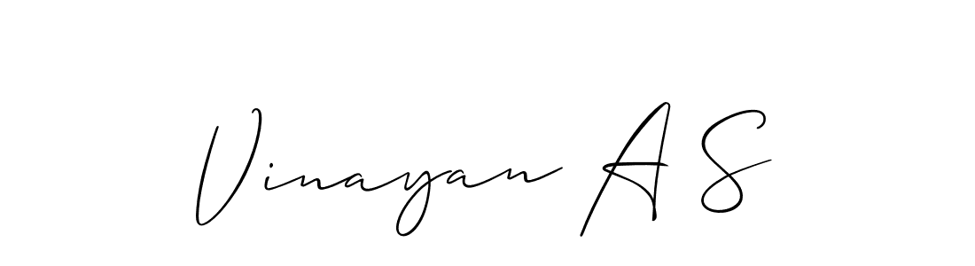 How to Draw Vinayan A S signature style? Allison_Script is a latest design signature styles for name Vinayan A S. Vinayan A S signature style 2 images and pictures png