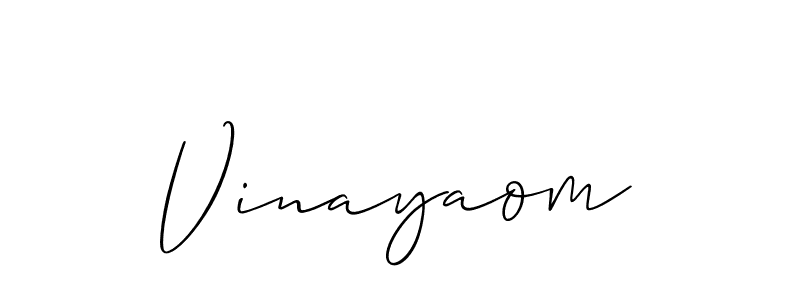 How to make Vinayaom name signature. Use Allison_Script style for creating short signs online. This is the latest handwritten sign. Vinayaom signature style 2 images and pictures png