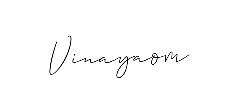 Also we have Vinayaom name is the best signature style. Create professional handwritten signature collection using Allison_Script autograph style. Vinayaom signature style 2 images and pictures png