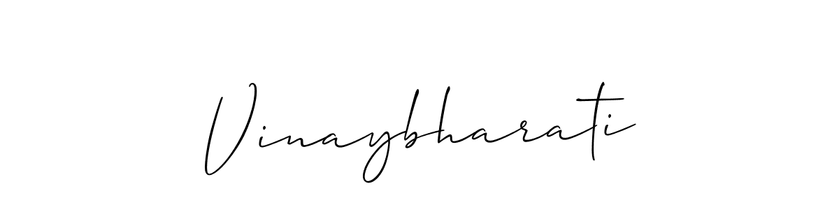 Design your own signature with our free online signature maker. With this signature software, you can create a handwritten (Allison_Script) signature for name Vinaybharati. Vinaybharati signature style 2 images and pictures png