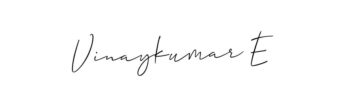 Create a beautiful signature design for name Vinaykumar E. With this signature (Allison_Script) fonts, you can make a handwritten signature for free. Vinaykumar E signature style 2 images and pictures png