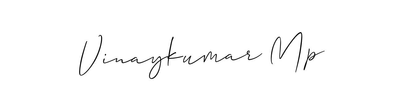 Create a beautiful signature design for name Vinaykumar Mp. With this signature (Allison_Script) fonts, you can make a handwritten signature for free. Vinaykumar Mp signature style 2 images and pictures png