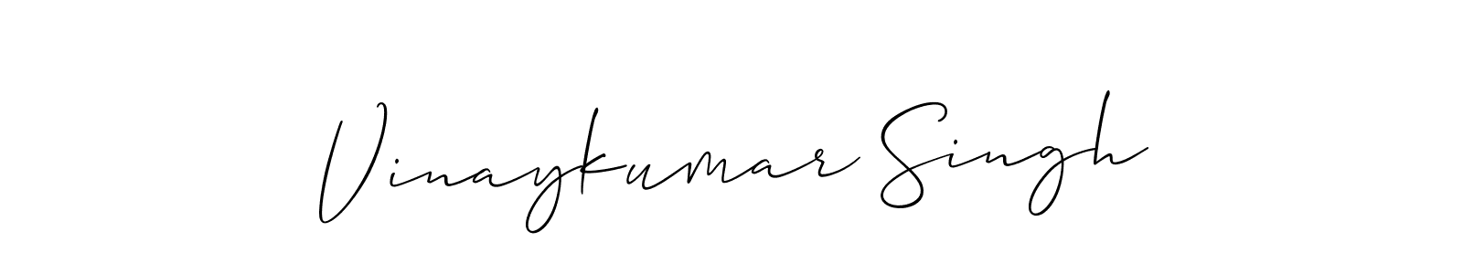 How to make Vinaykumar Singh name signature. Use Allison_Script style for creating short signs online. This is the latest handwritten sign. Vinaykumar Singh signature style 2 images and pictures png