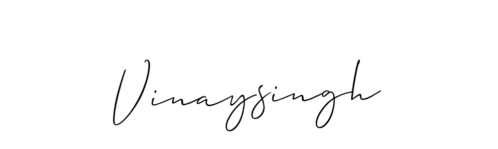 How to make Vinaysingh name signature. Use Allison_Script style for creating short signs online. This is the latest handwritten sign. Vinaysingh signature style 2 images and pictures png