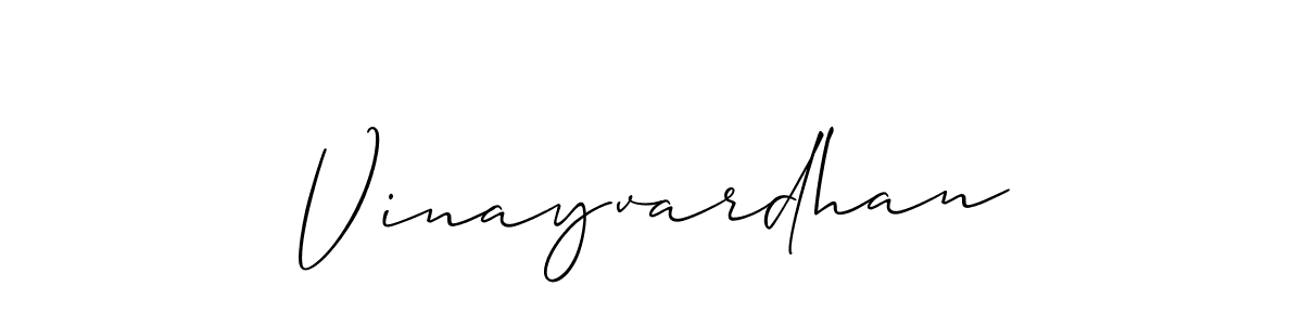 Design your own signature with our free online signature maker. With this signature software, you can create a handwritten (Allison_Script) signature for name Vinayvardhan. Vinayvardhan signature style 2 images and pictures png