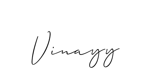 How to make Vinayy signature? Allison_Script is a professional autograph style. Create handwritten signature for Vinayy name. Vinayy signature style 2 images and pictures png