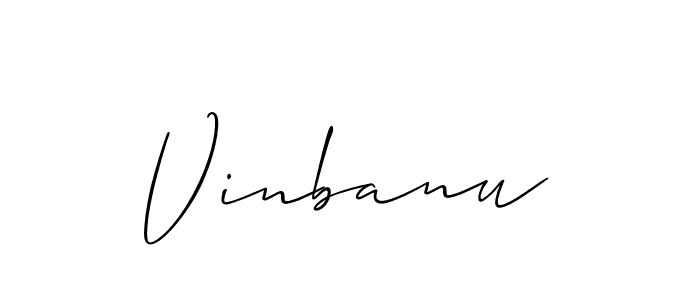 Make a beautiful signature design for name Vinbanu. Use this online signature maker to create a handwritten signature for free. Vinbanu signature style 2 images and pictures png