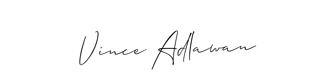 Design your own signature with our free online signature maker. With this signature software, you can create a handwritten (Allison_Script) signature for name Vince Adlawan. Vince Adlawan signature style 2 images and pictures png
