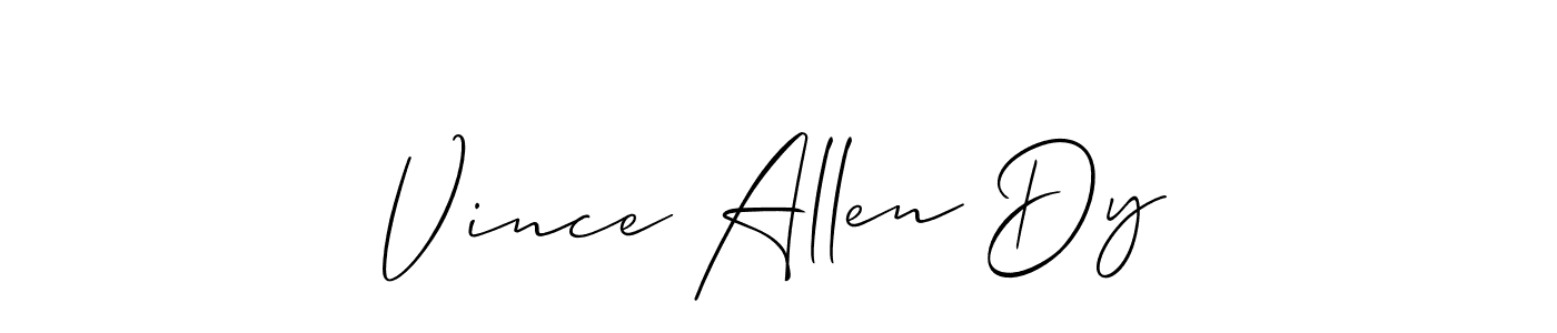 Vince Allen Dy stylish signature style. Best Handwritten Sign (Allison_Script) for my name. Handwritten Signature Collection Ideas for my name Vince Allen Dy. Vince Allen Dy signature style 2 images and pictures png