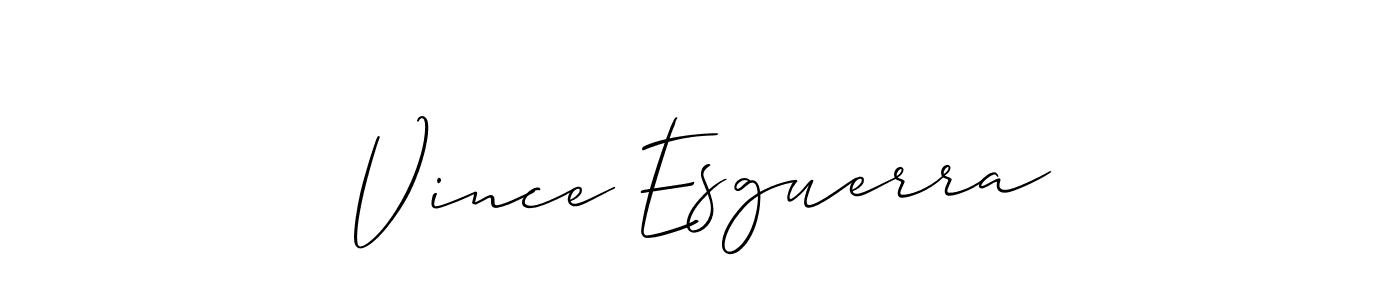 You should practise on your own different ways (Allison_Script) to write your name (Vince Esguerra) in signature. don't let someone else do it for you. Vince Esguerra signature style 2 images and pictures png
