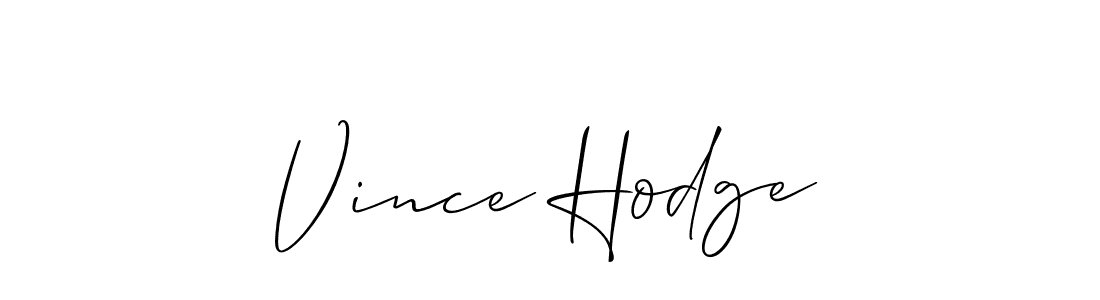 Allison_Script is a professional signature style that is perfect for those who want to add a touch of class to their signature. It is also a great choice for those who want to make their signature more unique. Get Vince Hodge name to fancy signature for free. Vince Hodge signature style 2 images and pictures png