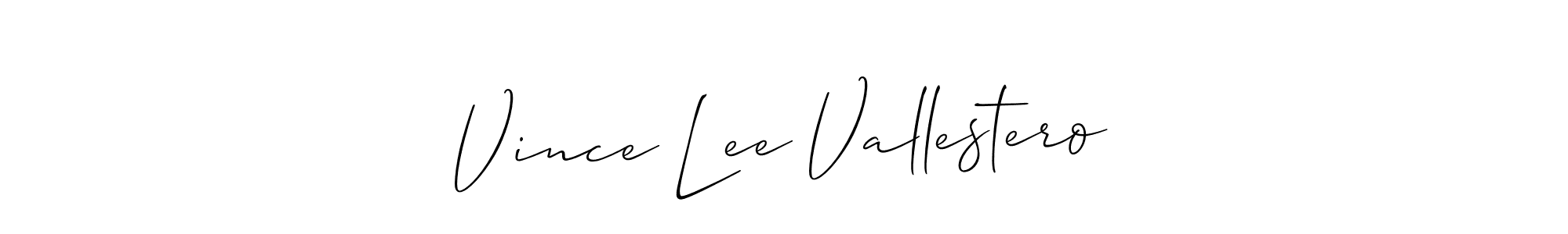 Also we have Vince Lee Vallestero name is the best signature style. Create professional handwritten signature collection using Allison_Script autograph style. Vince Lee Vallestero signature style 2 images and pictures png
