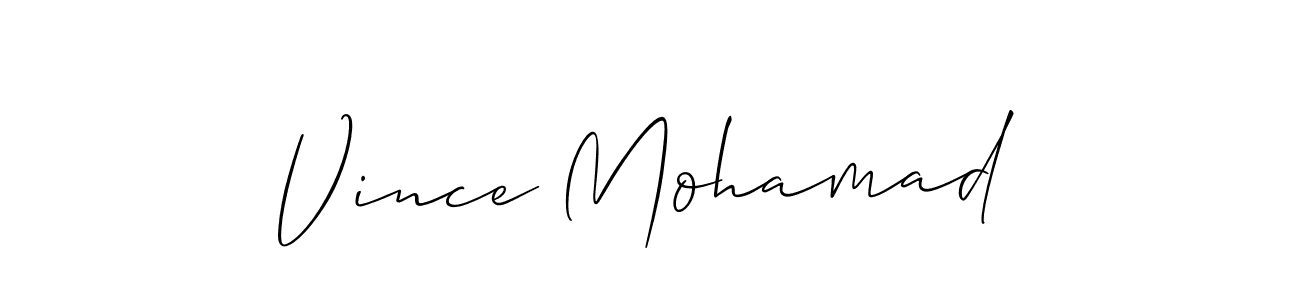 Best and Professional Signature Style for Vince Mohamad. Allison_Script Best Signature Style Collection. Vince Mohamad signature style 2 images and pictures png