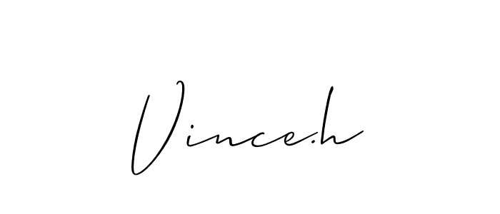 Also we have Vince.h name is the best signature style. Create professional handwritten signature collection using Allison_Script autograph style. Vince.h signature style 2 images and pictures png