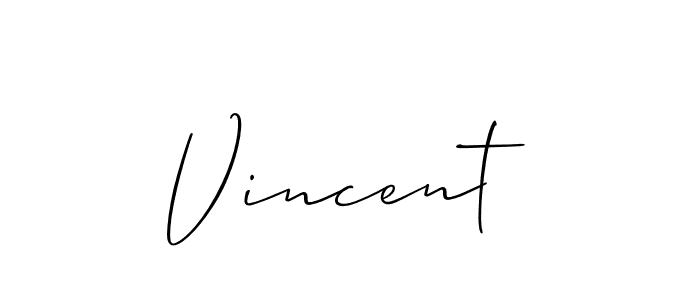 Create a beautiful signature design for name Vincent. With this signature (Allison_Script) fonts, you can make a handwritten signature for free. Vincent signature style 2 images and pictures png