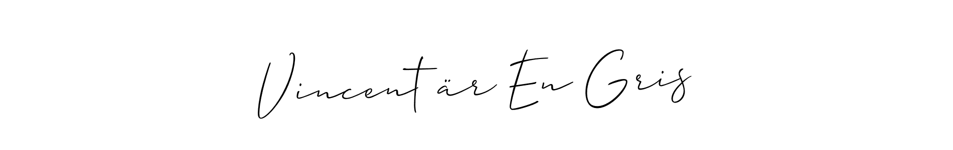 Also You can easily find your signature by using the search form. We will create Vincent är En Gris name handwritten signature images for you free of cost using Allison_Script sign style. Vincent är En Gris signature style 2 images and pictures png