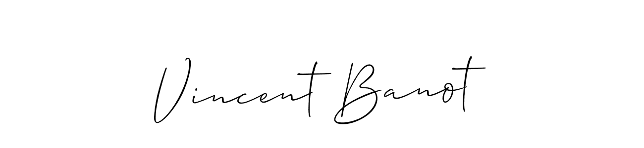 Also we have Vincent Banot name is the best signature style. Create professional handwritten signature collection using Allison_Script autograph style. Vincent Banot signature style 2 images and pictures png