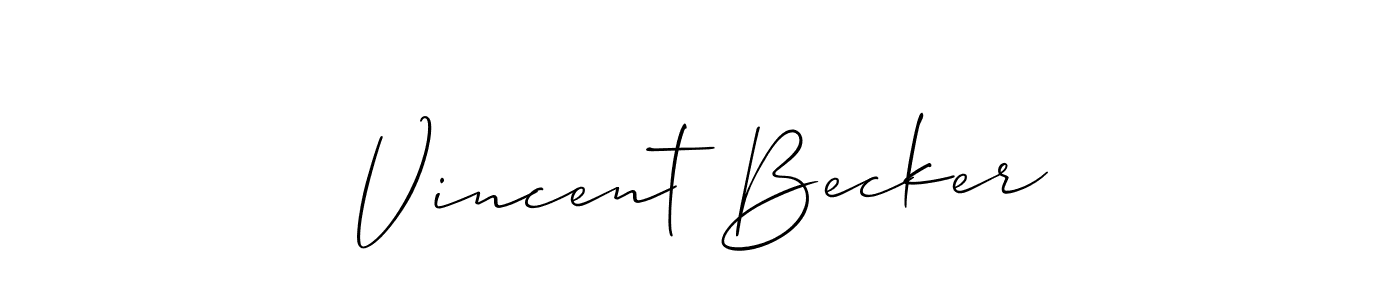 This is the best signature style for the Vincent Becker name. Also you like these signature font (Allison_Script). Mix name signature. Vincent Becker signature style 2 images and pictures png