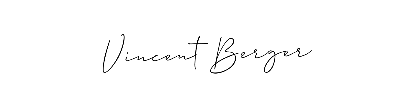Also we have Vincent Berger name is the best signature style. Create professional handwritten signature collection using Allison_Script autograph style. Vincent Berger signature style 2 images and pictures png