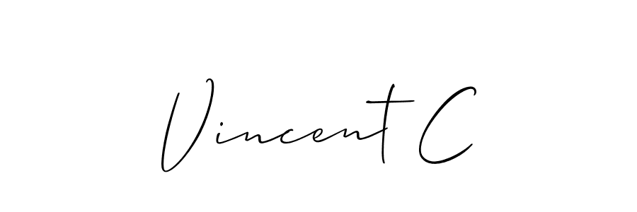 Make a short Vincent C signature style. Manage your documents anywhere anytime using Allison_Script. Create and add eSignatures, submit forms, share and send files easily. Vincent C signature style 2 images and pictures png