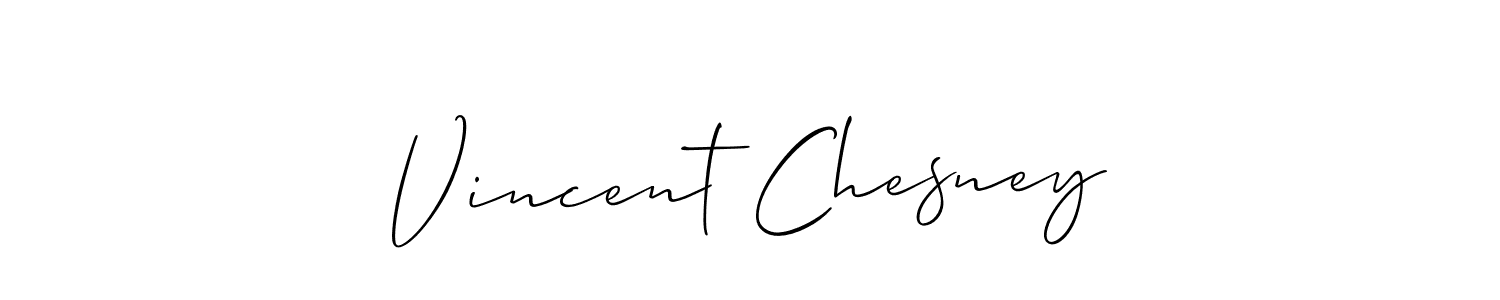 Use a signature maker to create a handwritten signature online. With this signature software, you can design (Allison_Script) your own signature for name Vincent Chesney. Vincent Chesney signature style 2 images and pictures png