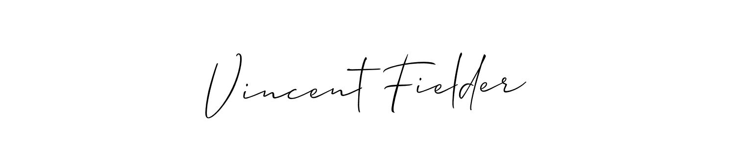 How to make Vincent Fielder name signature. Use Allison_Script style for creating short signs online. This is the latest handwritten sign. Vincent Fielder signature style 2 images and pictures png