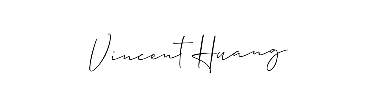Create a beautiful signature design for name Vincent Huang. With this signature (Allison_Script) fonts, you can make a handwritten signature for free. Vincent Huang signature style 2 images and pictures png