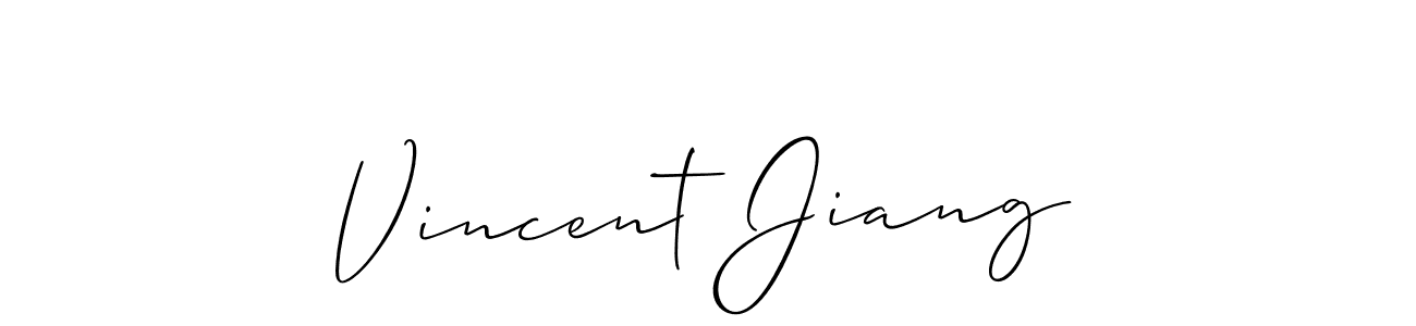 Design your own signature with our free online signature maker. With this signature software, you can create a handwritten (Allison_Script) signature for name Vincent Jiang. Vincent Jiang signature style 2 images and pictures png