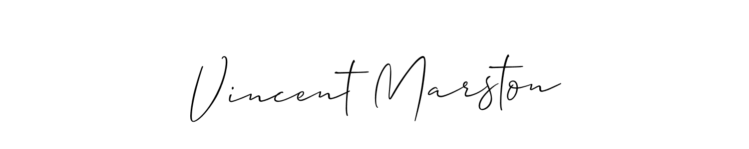Use a signature maker to create a handwritten signature online. With this signature software, you can design (Allison_Script) your own signature for name Vincent Marston. Vincent Marston signature style 2 images and pictures png