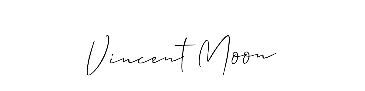 Design your own signature with our free online signature maker. With this signature software, you can create a handwritten (Allison_Script) signature for name Vincent Moon. Vincent Moon signature style 2 images and pictures png