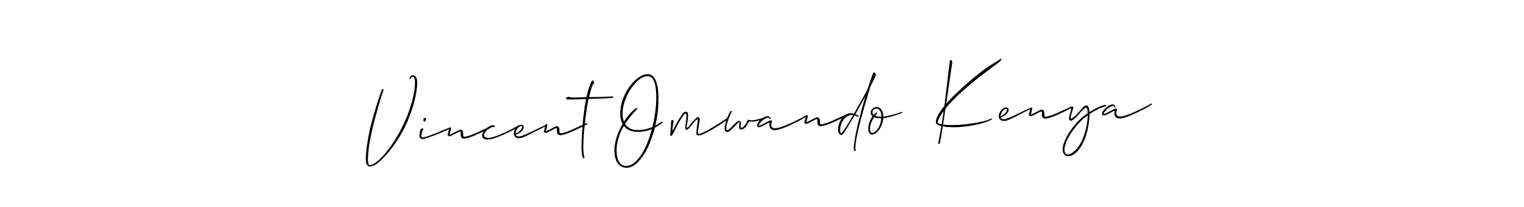 This is the best signature style for the Vincent Omwando  Kenya name. Also you like these signature font (Allison_Script). Mix name signature. Vincent Omwando  Kenya signature style 2 images and pictures png