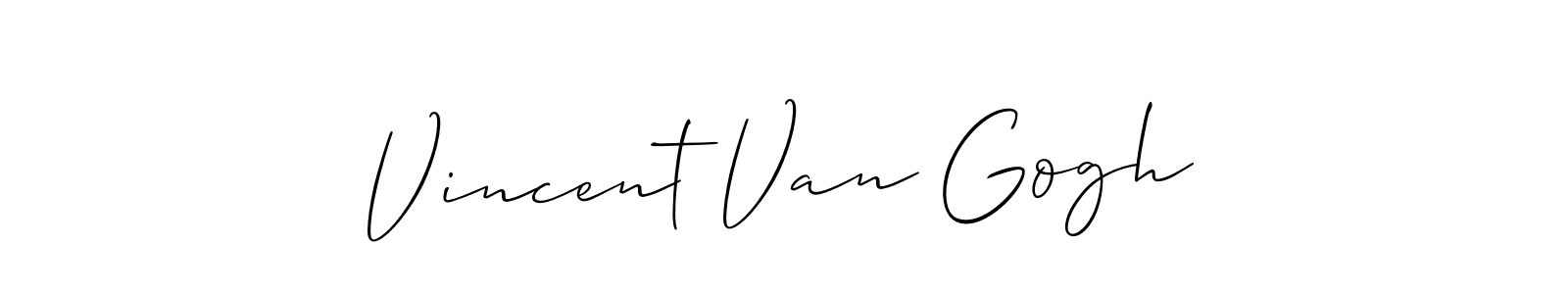 Make a beautiful signature design for name Vincent Van Gogh. With this signature (Allison_Script) style, you can create a handwritten signature for free. Vincent Van Gogh signature style 2 images and pictures png