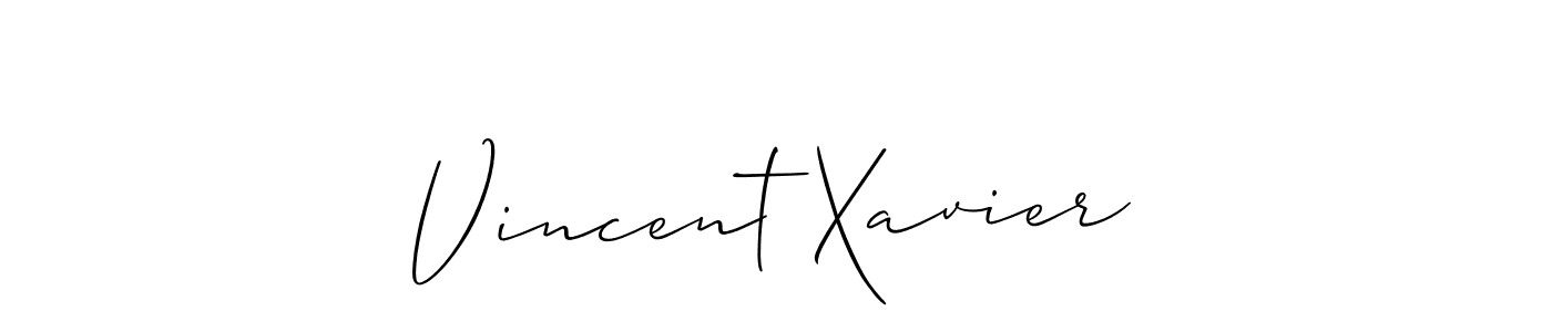 Create a beautiful signature design for name Vincent Xavier. With this signature (Allison_Script) fonts, you can make a handwritten signature for free. Vincent Xavier signature style 2 images and pictures png