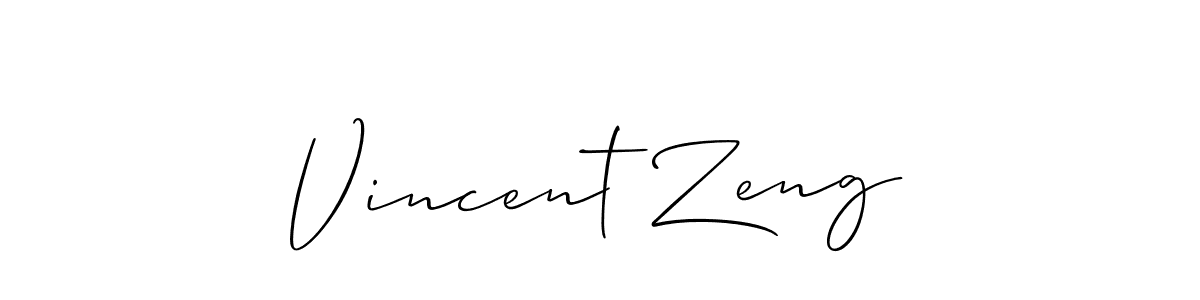 Make a short Vincent Zeng signature style. Manage your documents anywhere anytime using Allison_Script. Create and add eSignatures, submit forms, share and send files easily. Vincent Zeng signature style 2 images and pictures png