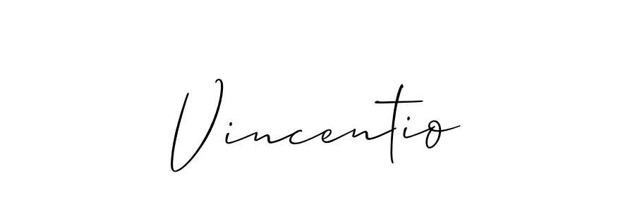 Design your own signature with our free online signature maker. With this signature software, you can create a handwritten (Allison_Script) signature for name Vincentio. Vincentio signature style 2 images and pictures png