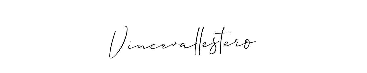 The best way (Allison_Script) to make a short signature is to pick only two or three words in your name. The name Vincevallestero include a total of six letters. For converting this name. Vincevallestero signature style 2 images and pictures png