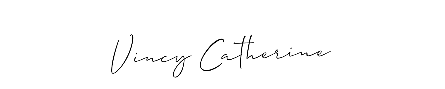 Vincy Catherine stylish signature style. Best Handwritten Sign (Allison_Script) for my name. Handwritten Signature Collection Ideas for my name Vincy Catherine. Vincy Catherine signature style 2 images and pictures png