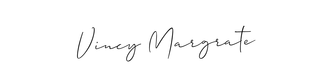 Also we have Vincy Margrate name is the best signature style. Create professional handwritten signature collection using Allison_Script autograph style. Vincy Margrate signature style 2 images and pictures png