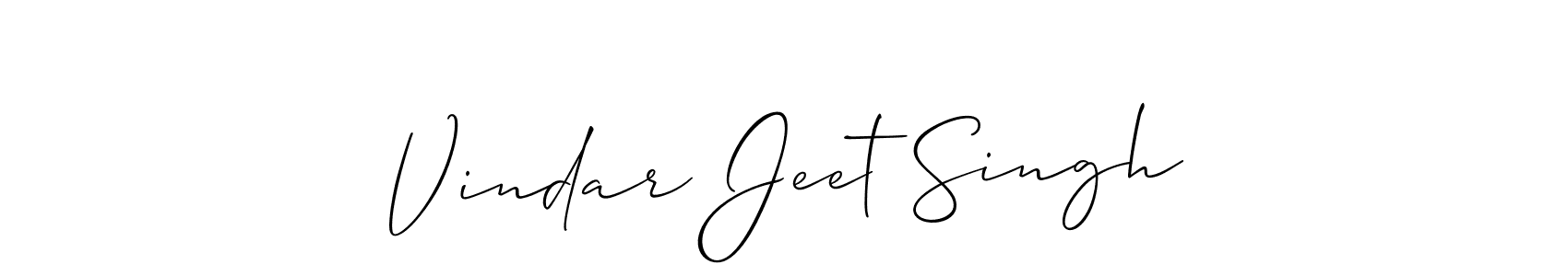 How to Draw Vindar Jeet Singh signature style? Allison_Script is a latest design signature styles for name Vindar Jeet Singh. Vindar Jeet Singh signature style 2 images and pictures png