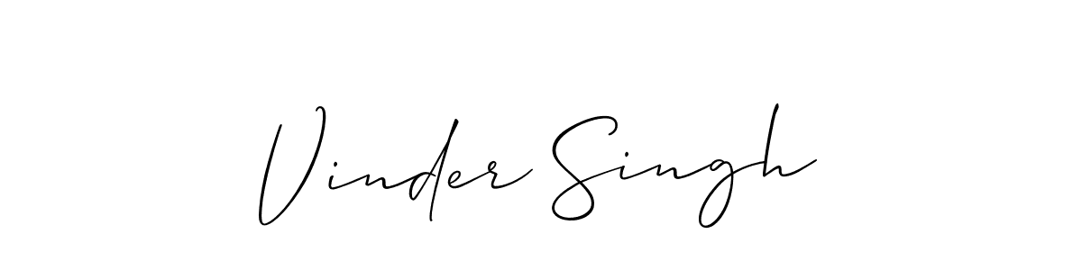 How to make Vinder Singh signature? Allison_Script is a professional autograph style. Create handwritten signature for Vinder Singh name. Vinder Singh signature style 2 images and pictures png