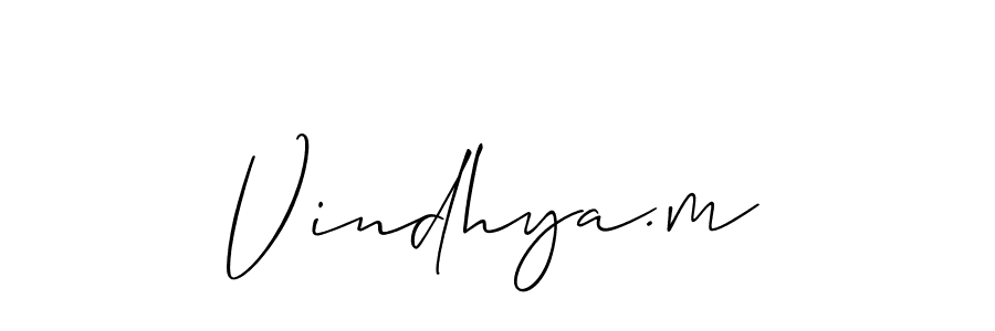 Make a beautiful signature design for name Vindhya.m. Use this online signature maker to create a handwritten signature for free. Vindhya.m signature style 2 images and pictures png