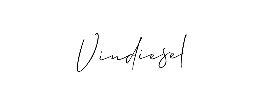 How to make Vindiesel signature? Allison_Script is a professional autograph style. Create handwritten signature for Vindiesel name. Vindiesel signature style 2 images and pictures png