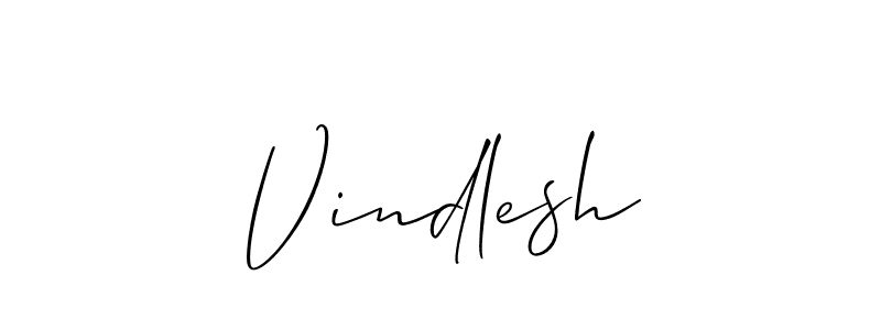 How to make Vindlesh signature? Allison_Script is a professional autograph style. Create handwritten signature for Vindlesh name. Vindlesh signature style 2 images and pictures png