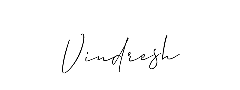 Best and Professional Signature Style for Vindresh. Allison_Script Best Signature Style Collection. Vindresh signature style 2 images and pictures png